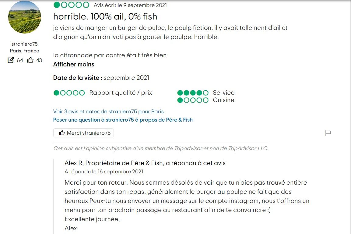 10 modèles de réponse d'avis pour votre restaurant (positifs et négatifs) - Proposition de résolution ou de compensation